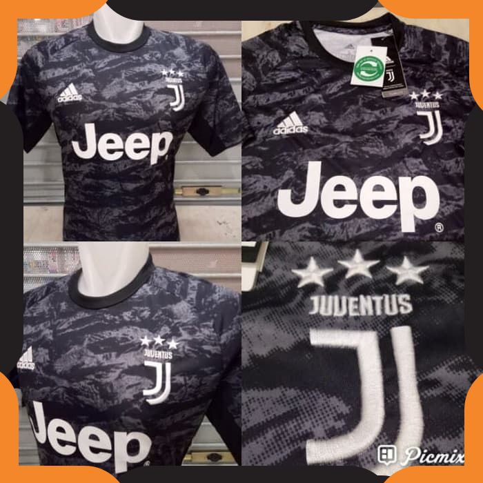 {COD}75 KAOS BAJU  JERSEY BOLA JUVENTUS GK KIPER BLACK BAYERN MUNHEN ZIPPER COLLAR GRADE ORI
