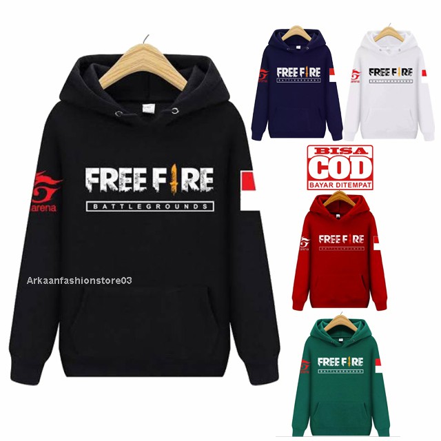 (BISA COD) JAKET SWEATER HOODIE FREE FIRE / SWEATER GAME FREE FIRE GAME GARENA