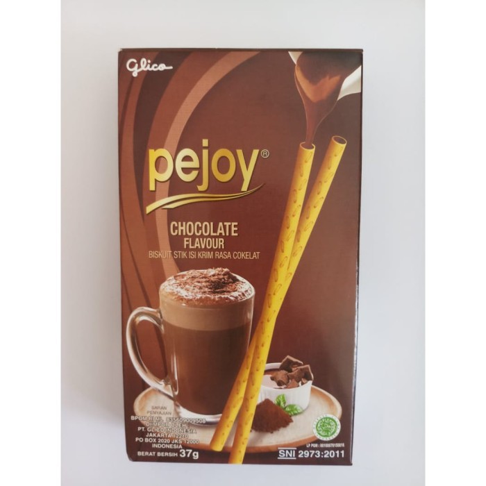 

Glico Pejoy Chocolate Flavour Biskuit Stik isi Krim Rasa Coklat 37gr