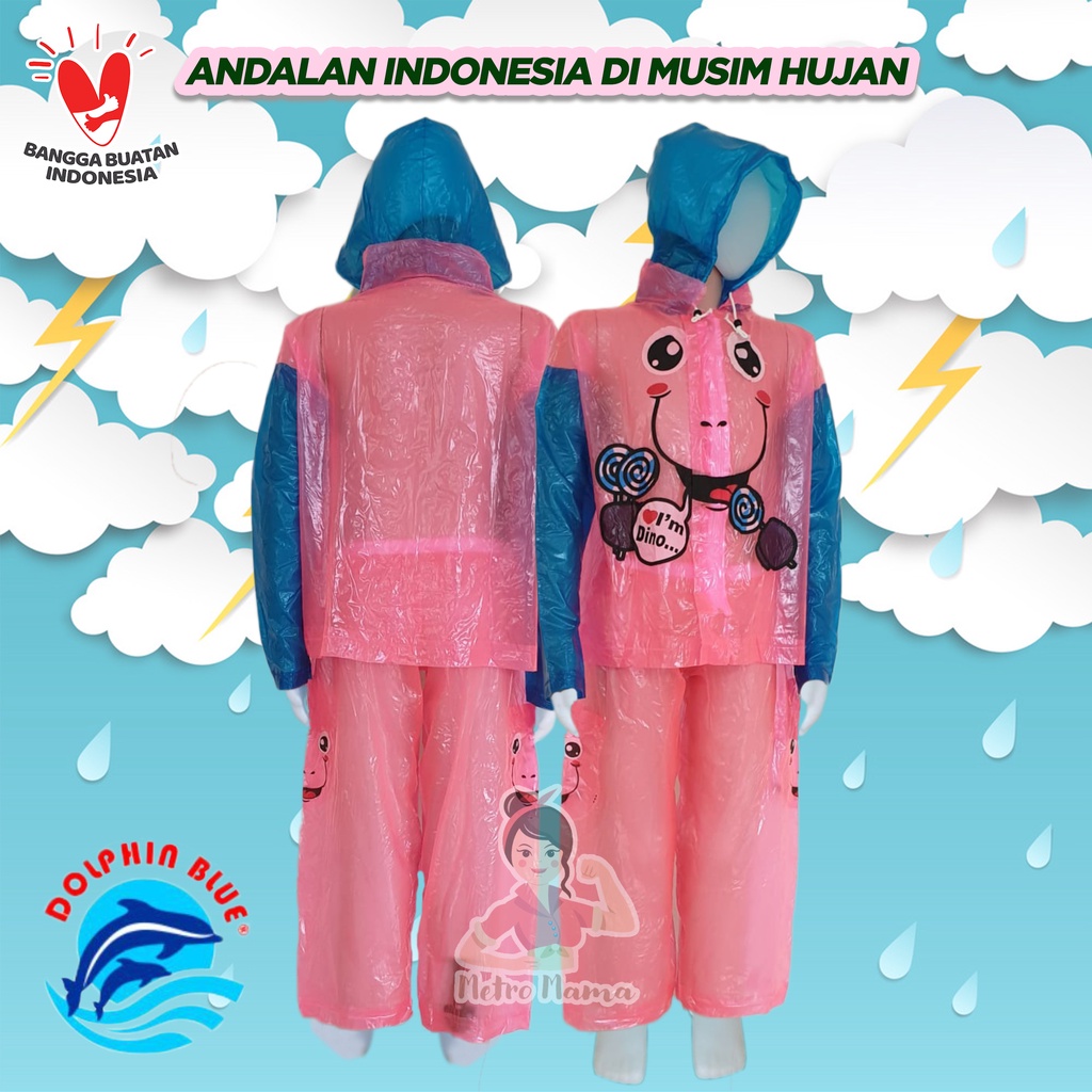 Jas Hujan Anak Jaket Celana BIG KID Raincoat DOLPHIN KID 940