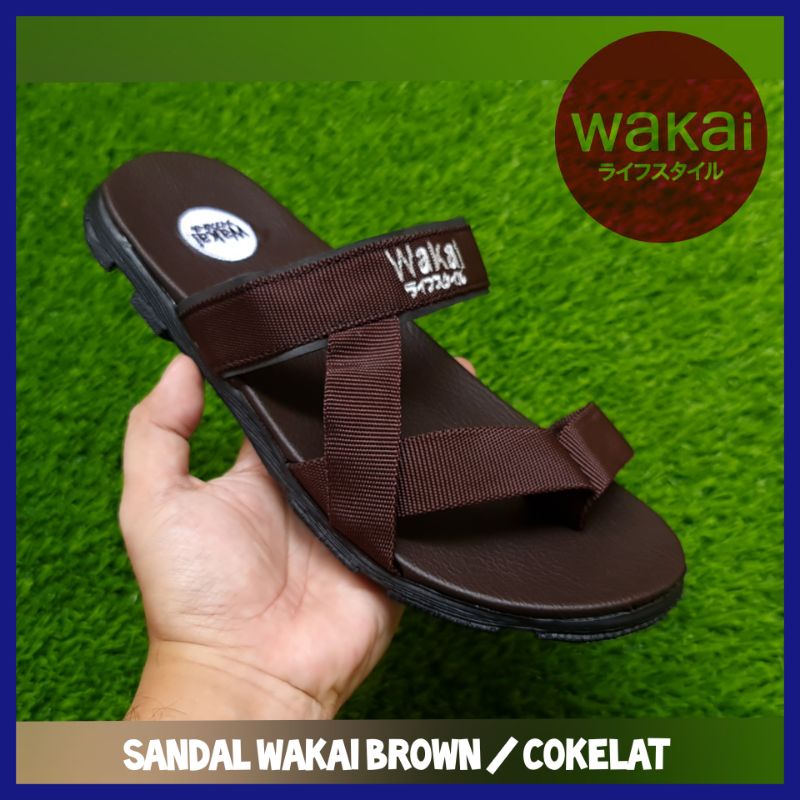 SANDAL WAKAI GUNUNG PRIA DAN WANITA UNISEX COUPLE PROMO / SENDAL DISTRO KASUAL COWOK CEWEK TERLARIS