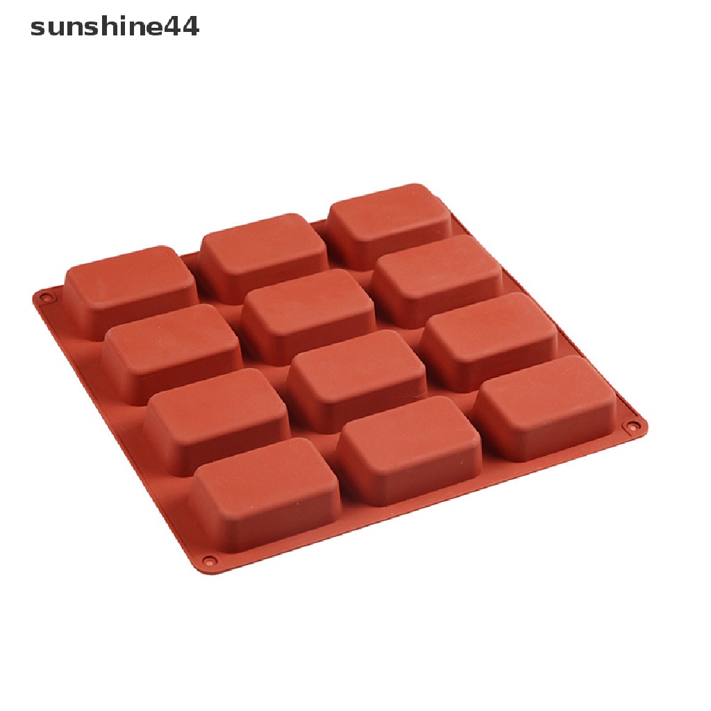 Sunshine Loyang Cetakan Roti / Brownie Mini 12 Lubang Bahan Silikon