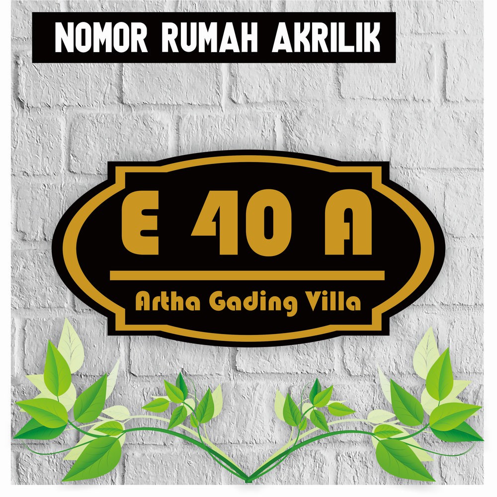 

PAPAN NOMOR ALAMAT RUMAH AKRILIK | NOMOR RUMAH ACRYLIC UKURAN 24x12cm AKRILIK SOLID HN19