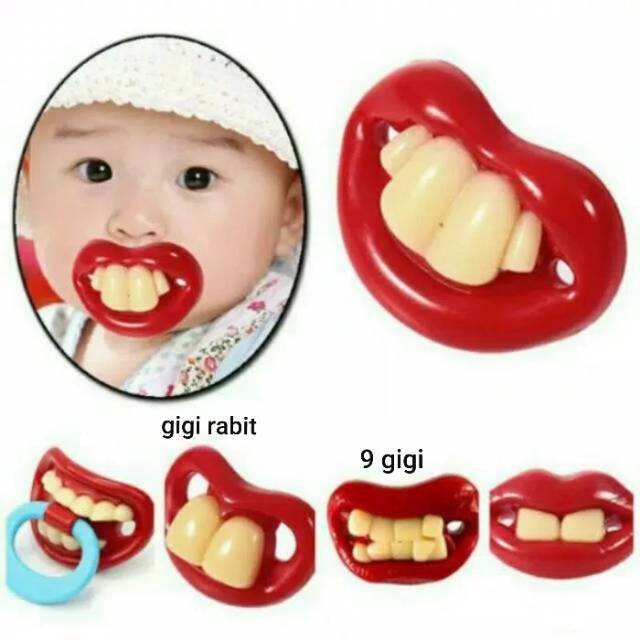 Dot empeng bayi model gigi lucu