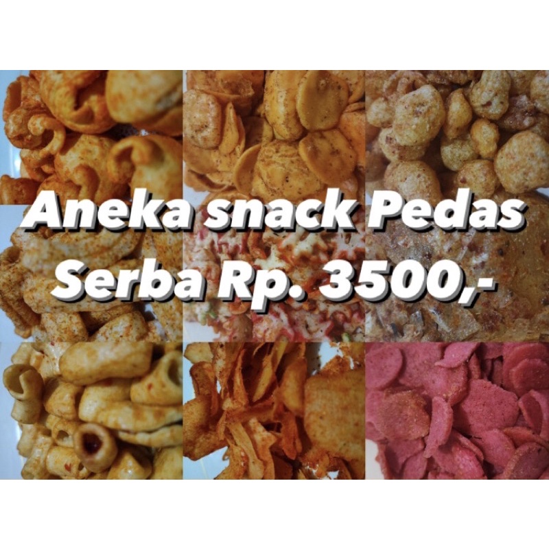 

Aneka Cemilan Snack Pedas Rp.3500,-