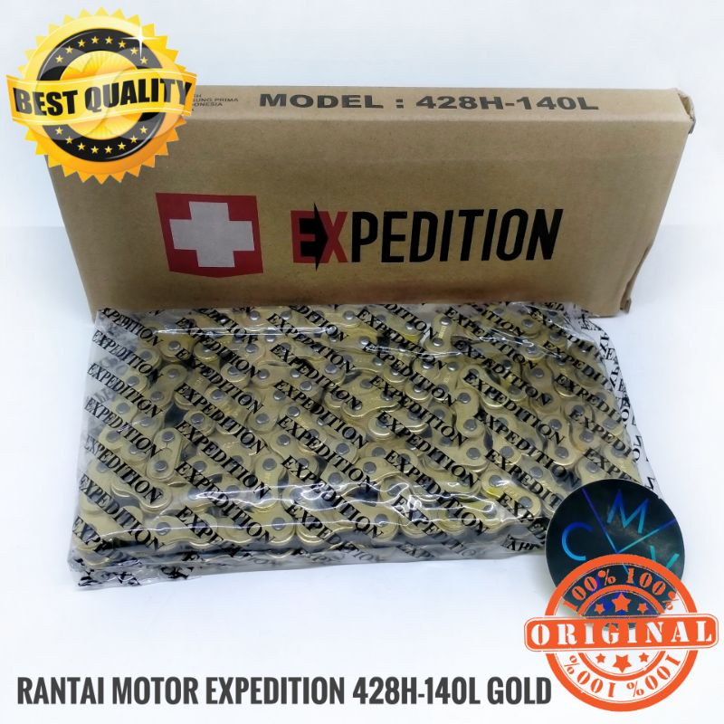 RANTAI MOTOR EXPEDITION GOLD 428H 140L 520 130L ORIGINAL / Rante motor expedition gold 428 H 140 L 520 130 L universal trail crf klx wr ninja250 zx300 R25 R15 CBR 250 CBR 250R MT250