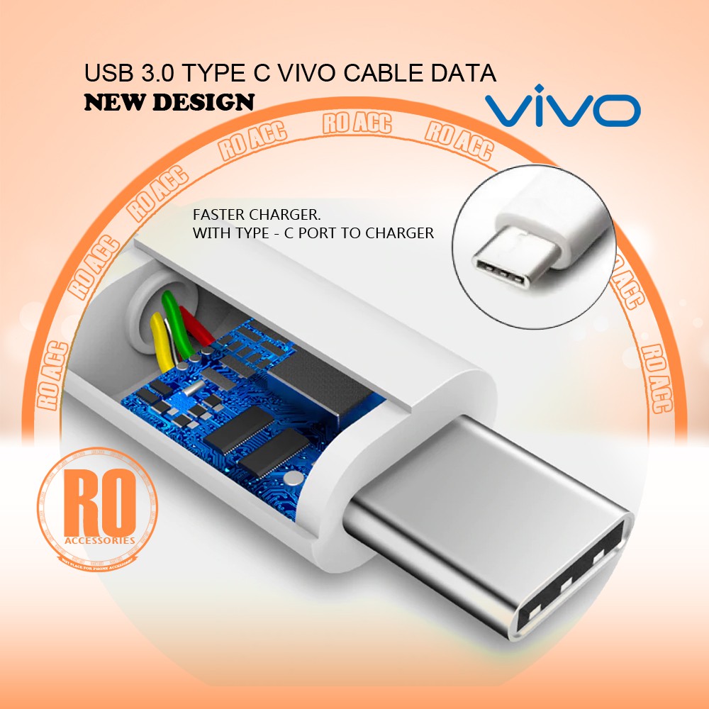 [RO ACC] USB 3.0 TYPE C VIVO CABLE DATA KABEL DATA VIVO ORIGINAL NEW DESIGN