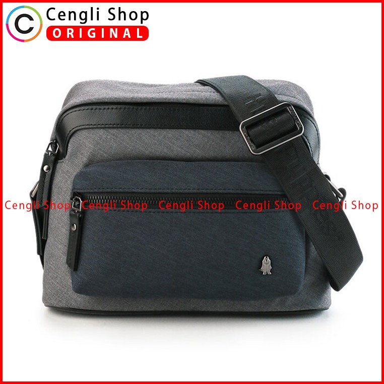 TAS SELEMPANG PRIA HUSH PUPPIES SLING BAG ORIGINAL ABU-ABU GREY HM069