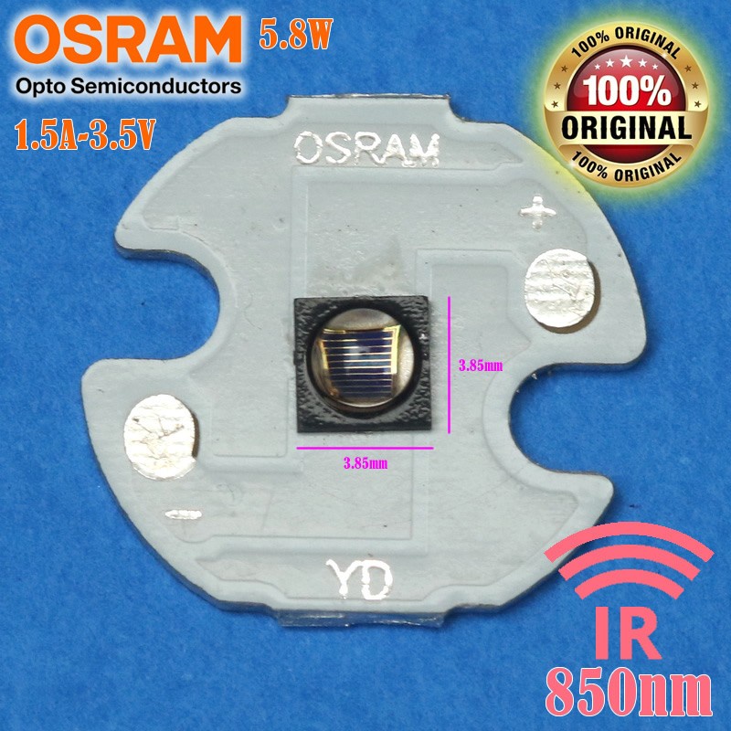 IR 850nm Inframerah Infrared 5.8w 1500mA OSRAM OSLON 3.7v IR illumination