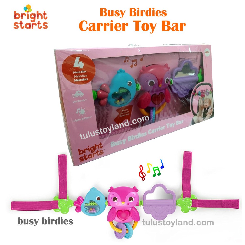 Bright Starts Take Along Carrier Toy Bar Mainan Rattle untuk di car seat stroller ayunan bouncer