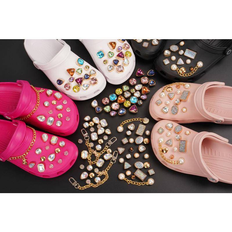 Crocs Jibbitz Aksesoris Rantai Buckle Metal Untuk Dekorasi Sepatu Sandal Jibbitz Anak Laki-Laki Dan Perempuan