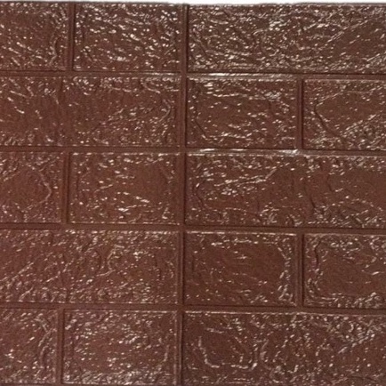 ❄ TMALL ❄ R461 Wallpaper Dinding Foam 3D / Stiker Wallpaper Dinding Mini Dekorasi / Wallpaper 3D-COKLAT TUA