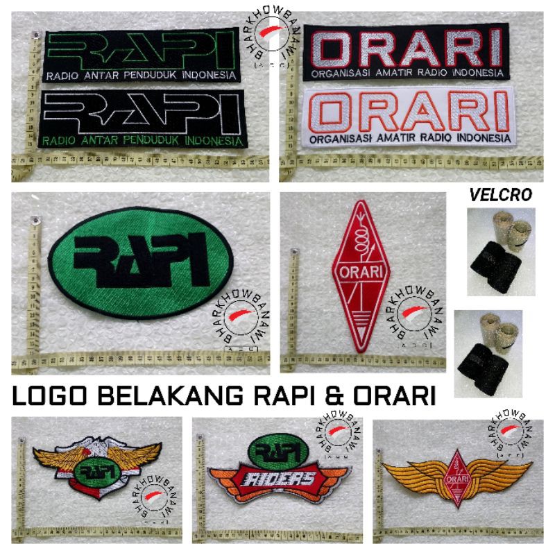 LOGO BELAKANG BESAR RAPI ORARI EMBLEM BORDIR LOGO BORDIR TAMBAHAN CUSTOM