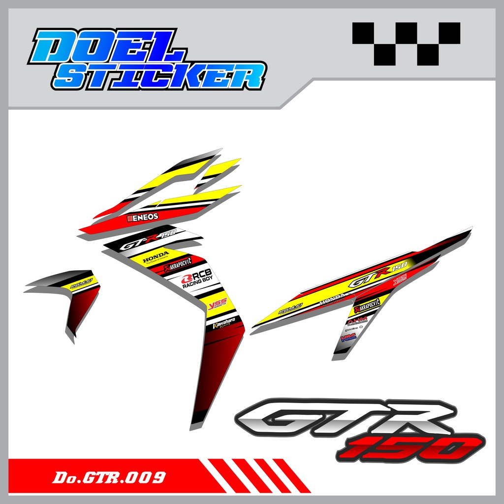 STICKER STRIPING GTR 150 - STICKER STRIPING LIST VARIASI HOLOGRAM , CROME GTR 150 DOEL 009