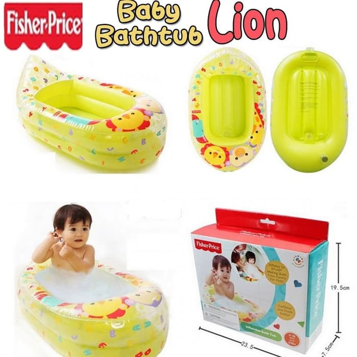 Bak Mandi Bayi Karet Fisher Price Baby Bath Tub Portable Balon Shopee Indonesia