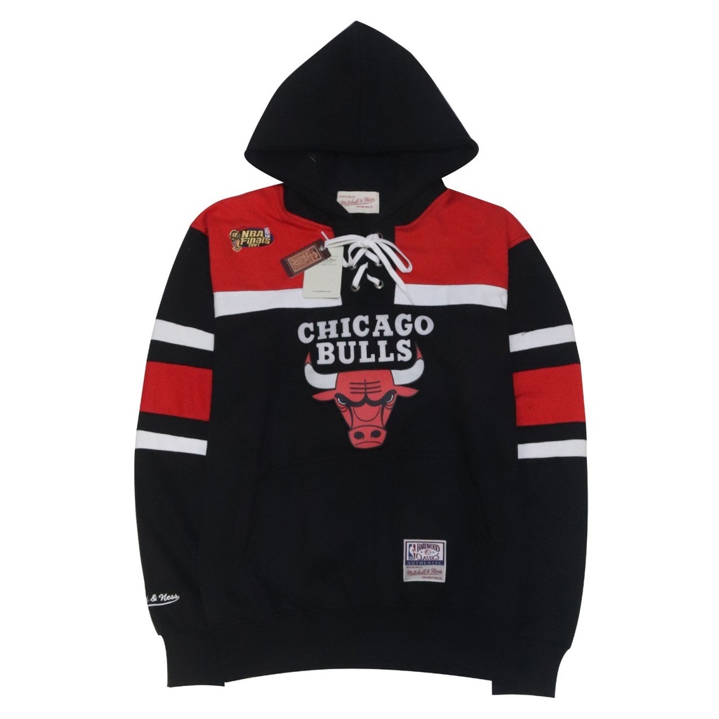 HOODIE NBA CHICAGO BULLS FULL TAG & LABEL | SWEATER JAKET HOODIE CHICAGO BULLS COMBI HITAM MERAH PRE