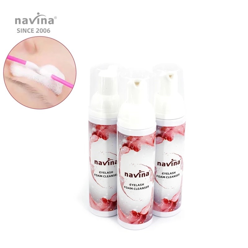 Navina Eyelash Cleaner Mousse Lash Shampoo 100ml For Eyelash Extansion