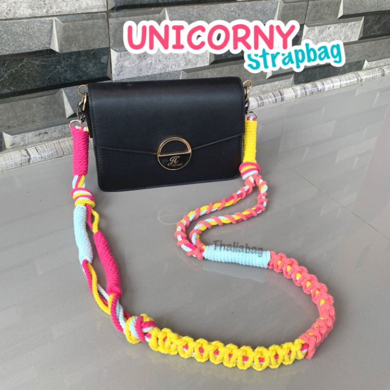 READY STOK STRAP BAG MACRAME UNICORNY BY THALIABAG // TALI TAS MURAH // STRAPBAG MACRAME // HAND MADE // SLING BAG // SHOULDER BAG