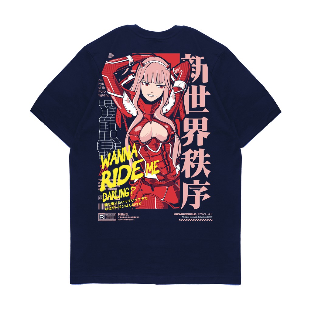 Ready Stock - KIZARU Kaos Anime Darling in the Franxx ZERO TWO