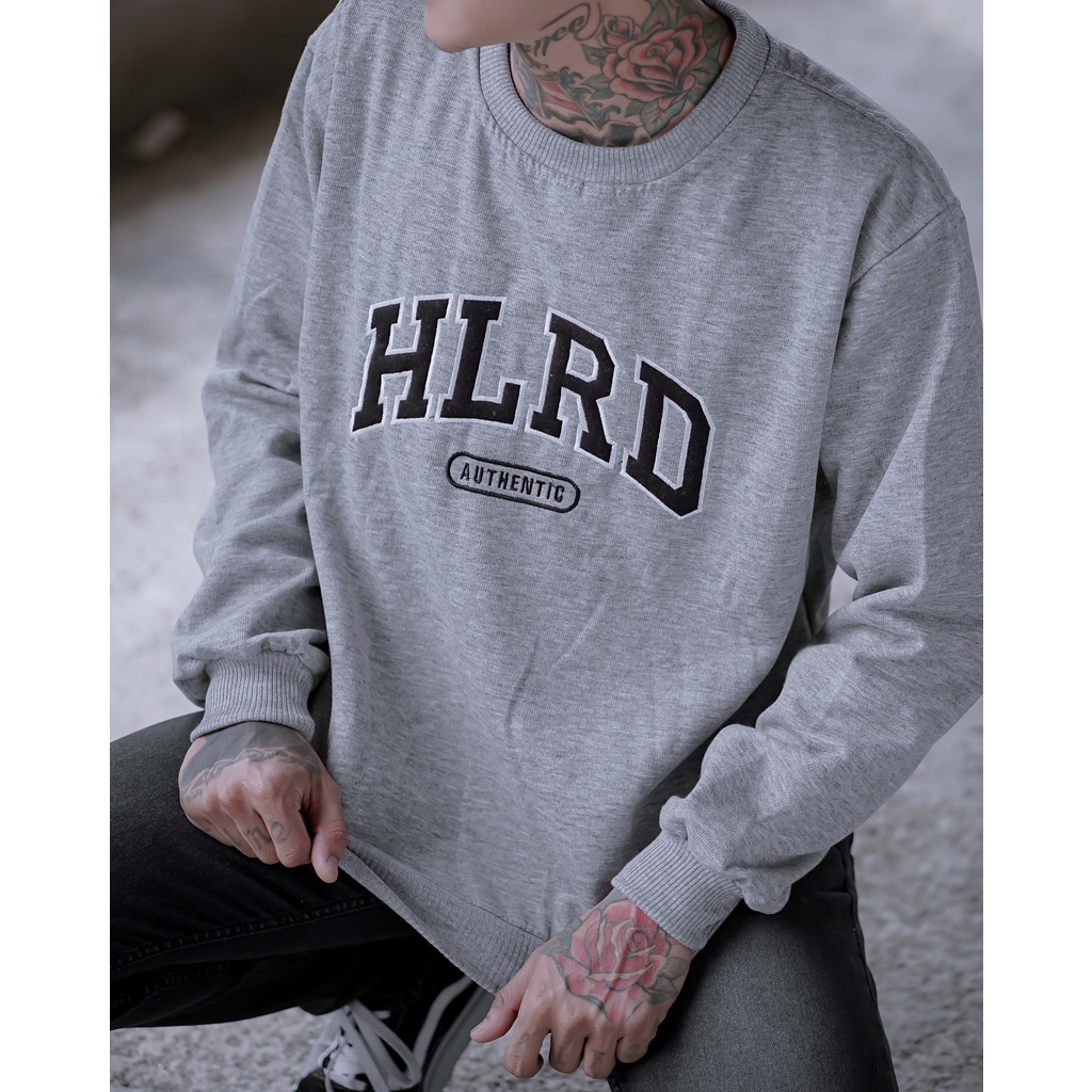 AUTHENTIC HOLYRIDER SWEATER GREY // Sweatshirt Sweater Bordir Original