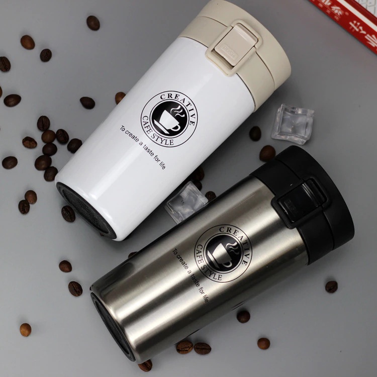 Termos Tempat Minum Kopi Teh Travel Mug Tahan Panas Dan Dingin 380 ML Stainless Steel