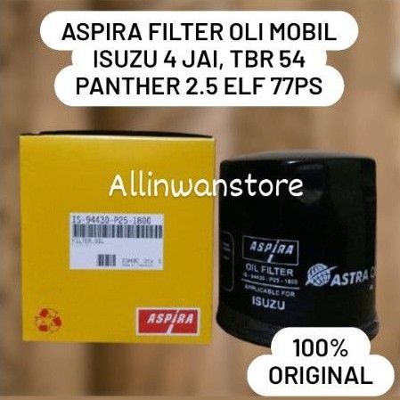 ASPIRA Filter Oli Mobil Isuzu 4 Jai, Tbr 54 Panther 2.5 Elf 77Ps dan Panther 2.3 Cc