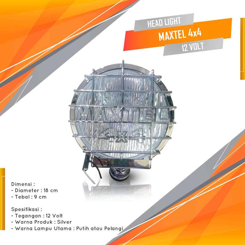 Lampu LED Fog Lamp Maxtel JZ-B021 8 Inch 12Volt Super