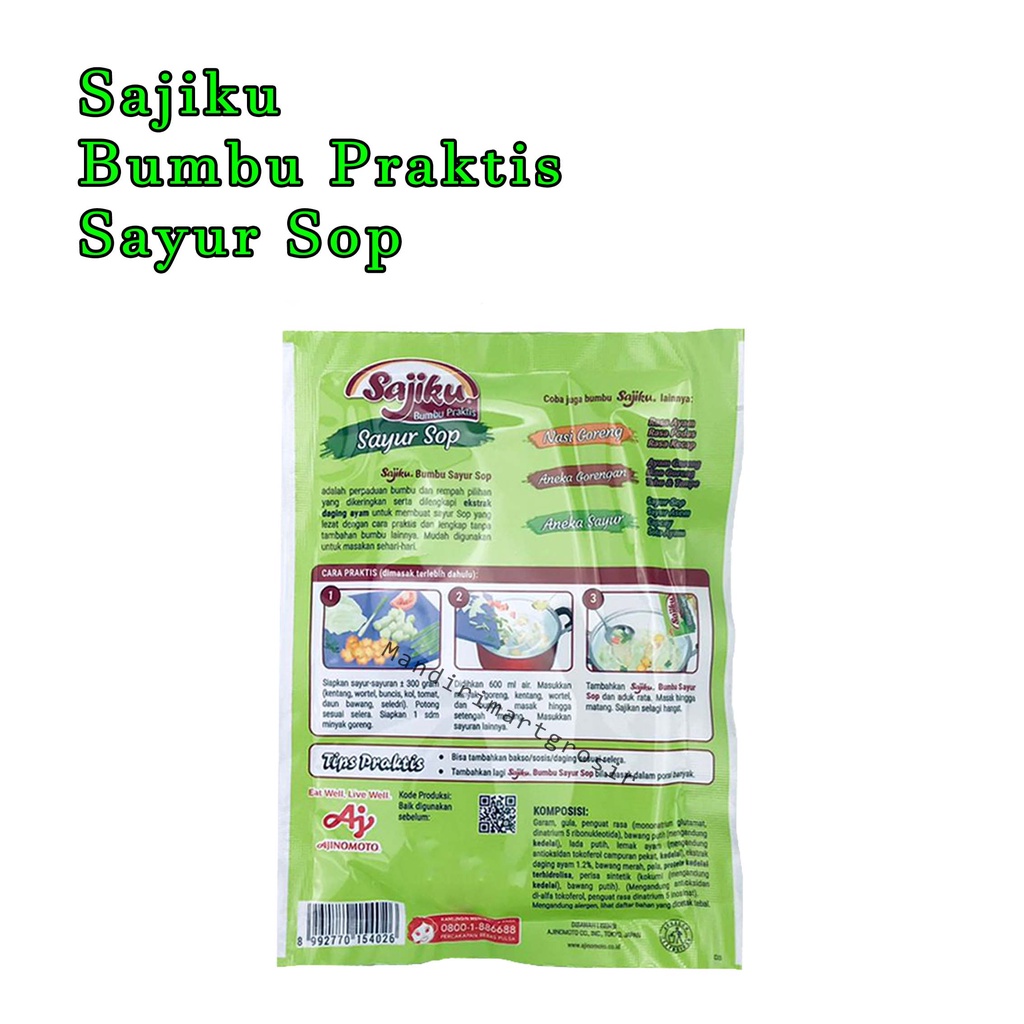 * BUMBU SIAP PAKAI * SAYUR SOP * 19g * SAJIKU