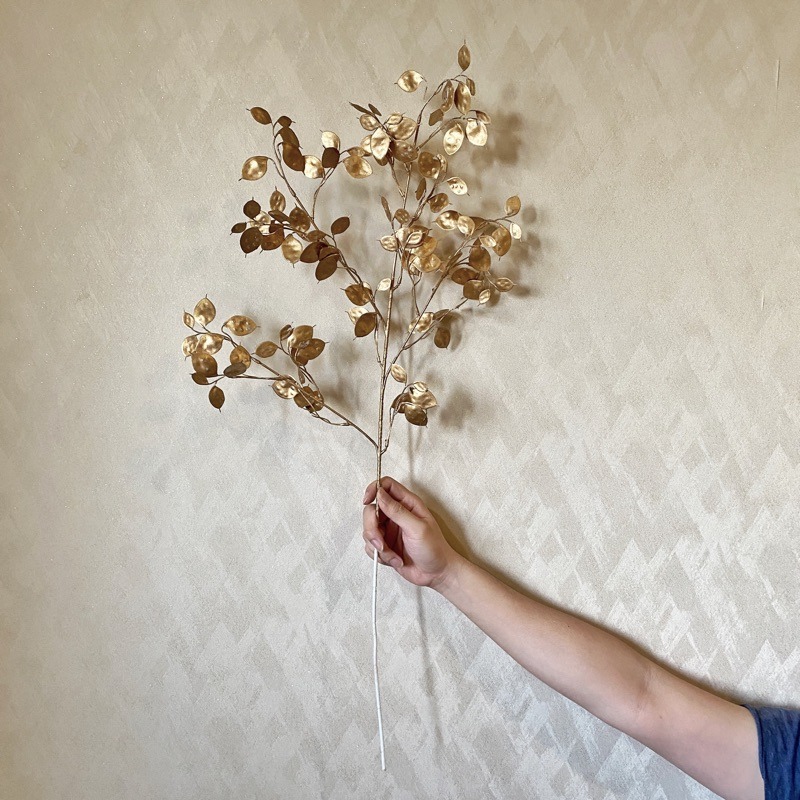 DAUN PACAR CINA GOLD ARTIFICIAL PLASTIK IMPORT