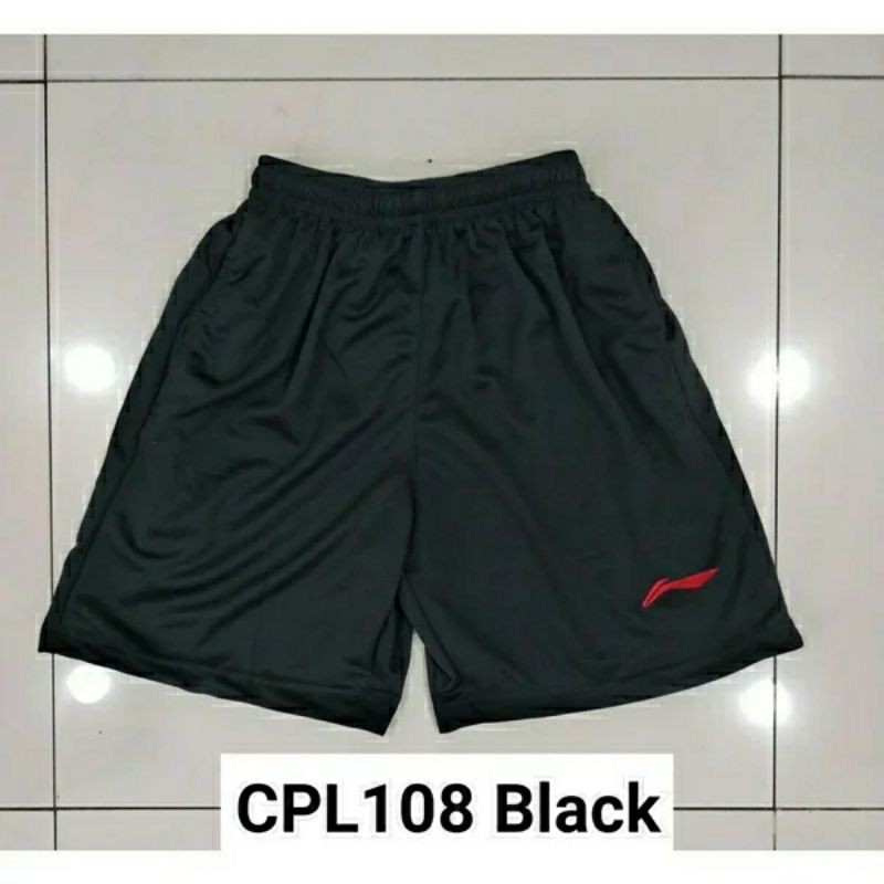 Celana badminton yonex CPY108 putih-Lining hitam