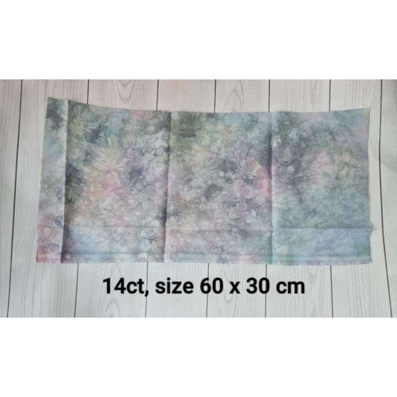 Kain Dyed Aida 14ct untuk Kristik/Cross Stitch