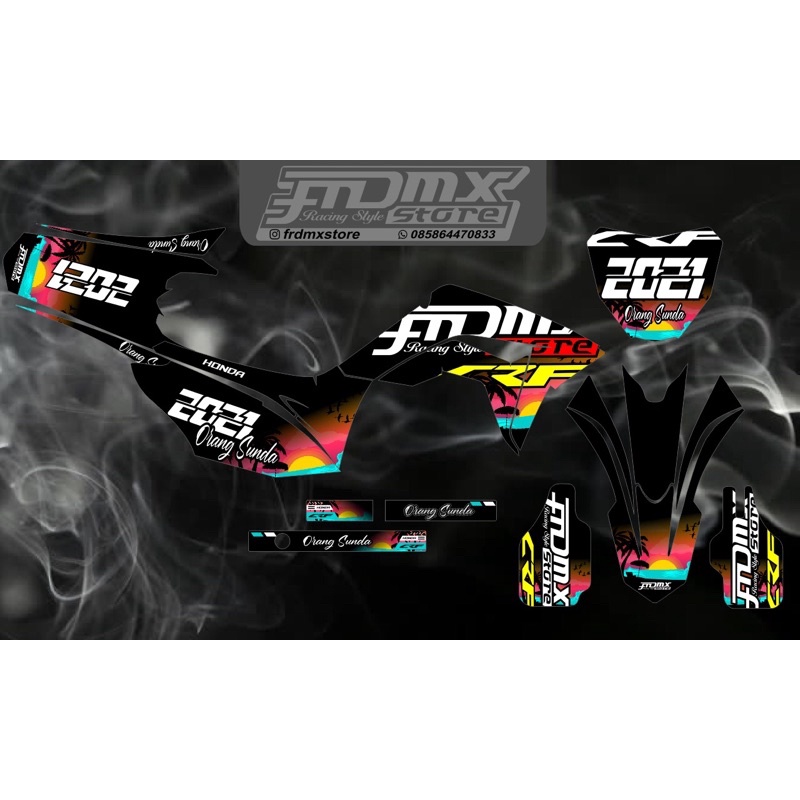 Decal custome CRF 150 L Pantai DLL new dsign 2021 MOTOR CUSTOME