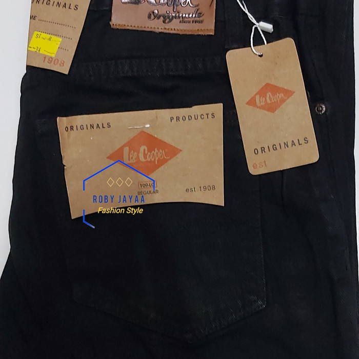 Celana Jeans Pria Lee Cooper Regular Fit - Hitam, 28