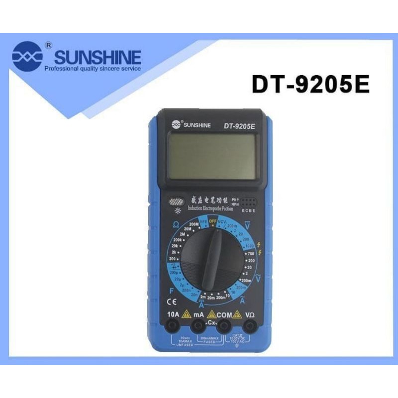 SUNSHINE DT-9205E ( BIG ) MULTITESTER DIGITAL / AVOMETER