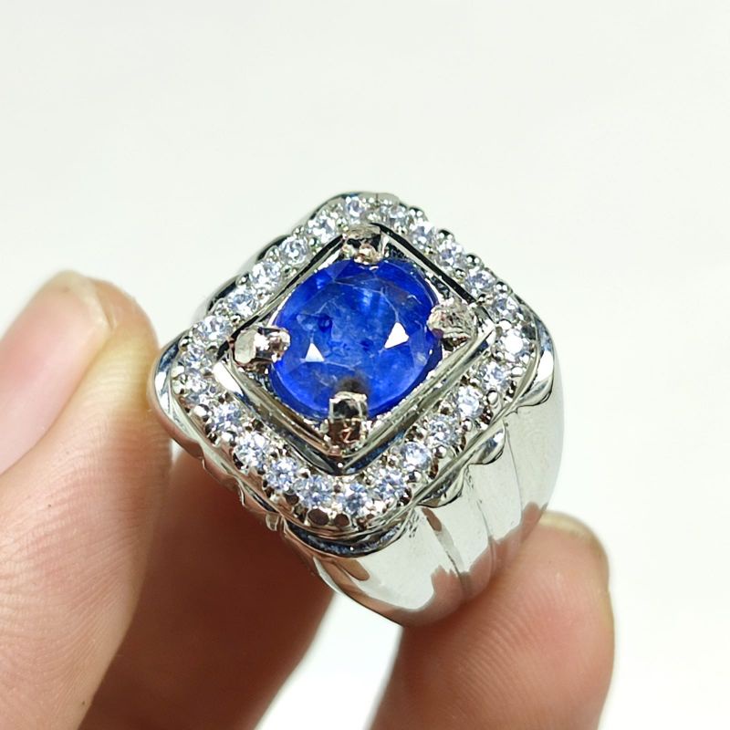 TERMURAH BATU BLUE SAFIR ASLI NATURAL LENGKAP DENGAN SERTIFIKAT LAB