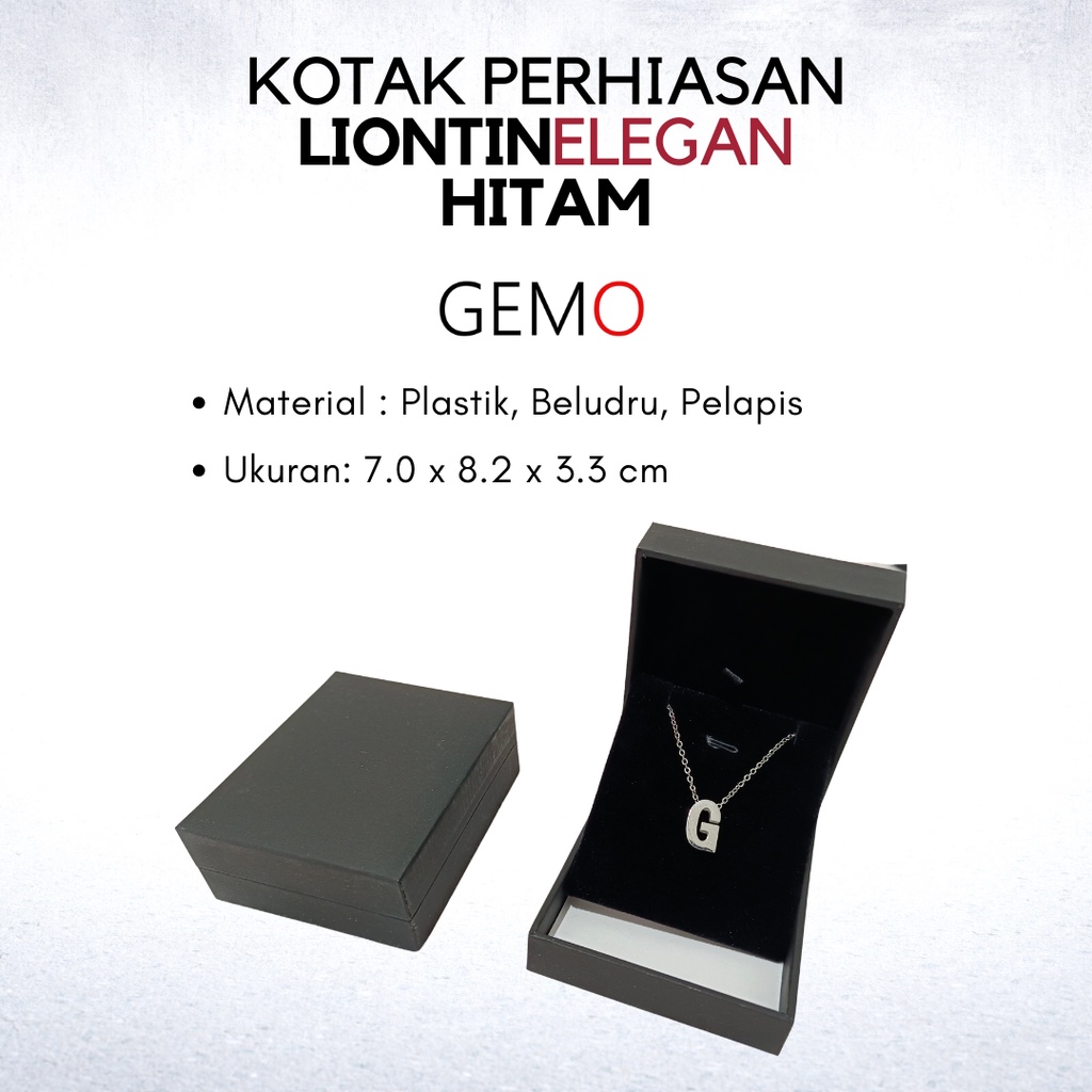 Kotak Perhiasan Elegan Hitam Set , Box Cincin, Kalung, Gelang, Anting, Liontin, Tempat Jewelry Murah, Unik, Lucu untuk Tempat Wadah Seserahan / Akad Pernikahan / Hantaran Tunangan Harga Paling Cocok untuk Aksesoris Emas Berlian/ Perak Permata