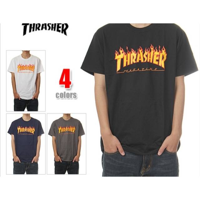 Kaos Thrasher /baju oblong thrasher grade ori kw solid kaos distro