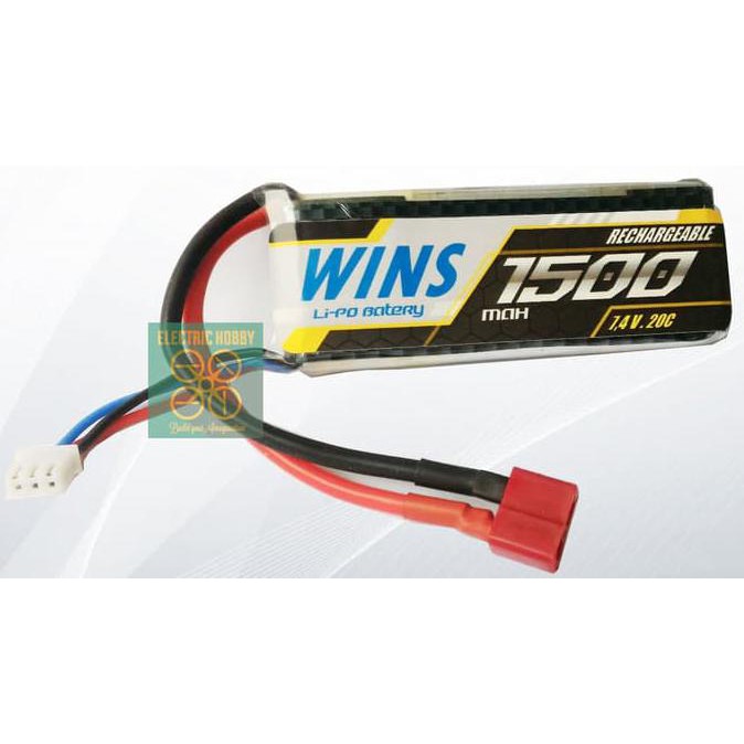 TERJAMIN AMAN Lipo Battery / Baterai / Batre 2s 2 Cell 1500 mah / 1500mah 20C