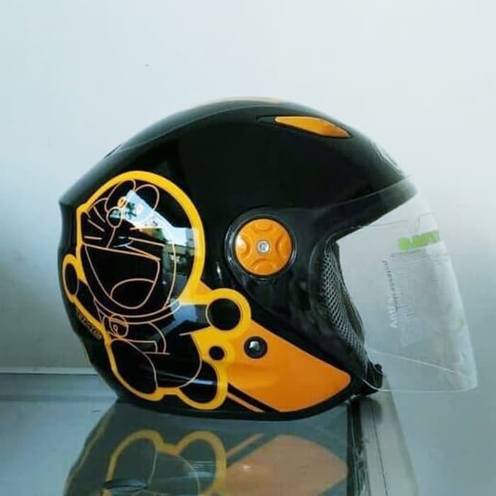 helm BMC Milan doraemon retro oranye