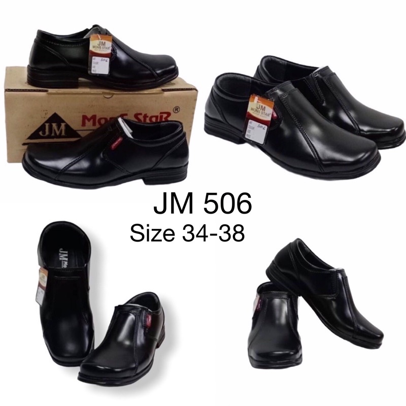 SEPATU PANTOFEL PRIA HITAM JM MONS STAR 506 (SIZE 34-38)