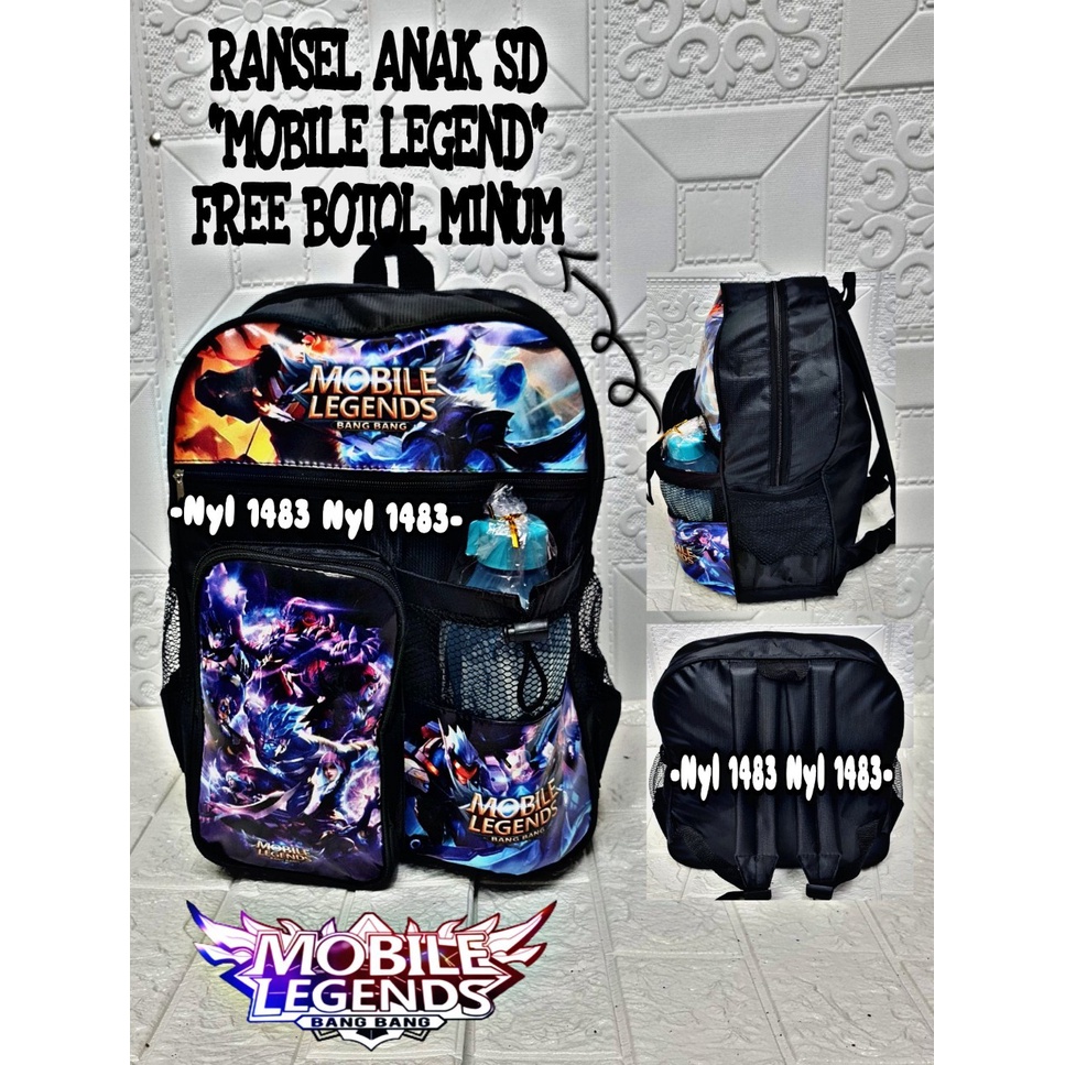 Tas Ransel Fashion Sekolah Anak Laki Laki PAUD TK SD Marvel Super Hero Spiderman free fire Batmen