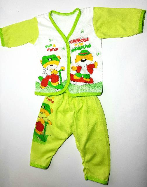 Setelan Baju Bayi Panjang Warna Warni S08