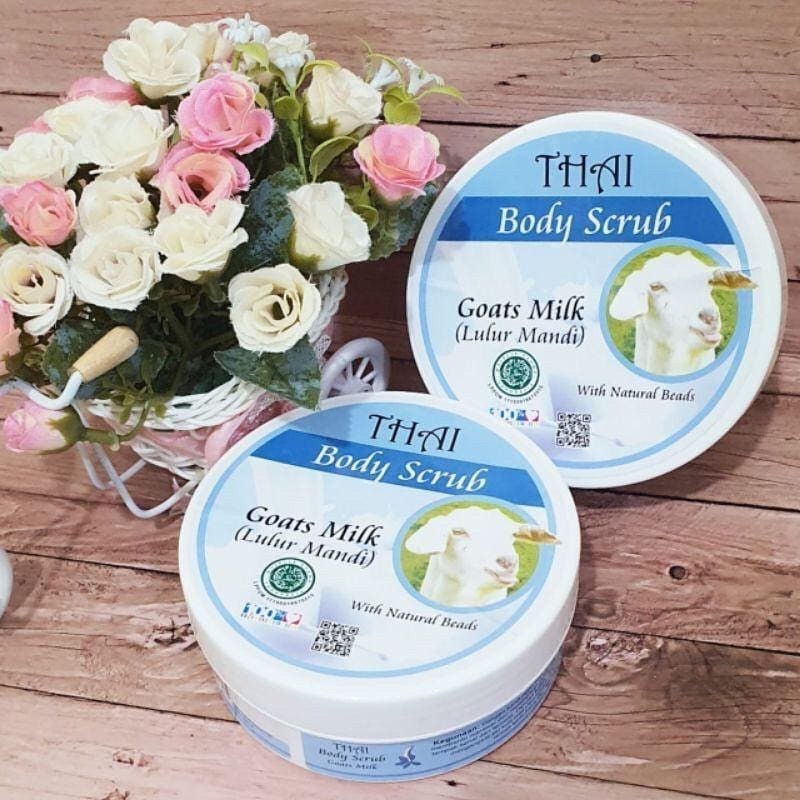 (CYBER) PROMO {250GR} K191 | BODY SCRUB THAI GOATS MILK / LULUR MANDI PEMUTIH BADAN Terlaris