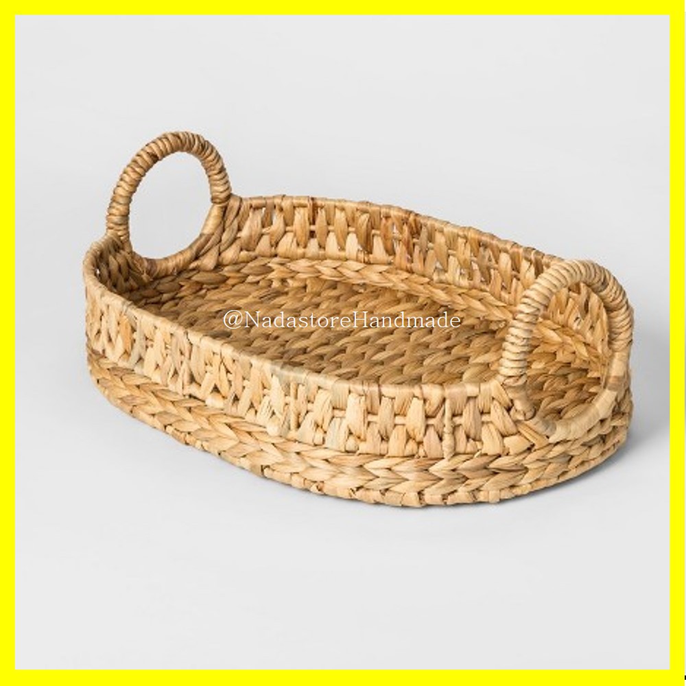 New Water Hyacinth Tray / Baki Oval / Nampan Anyaman Enceng Gondok Oval