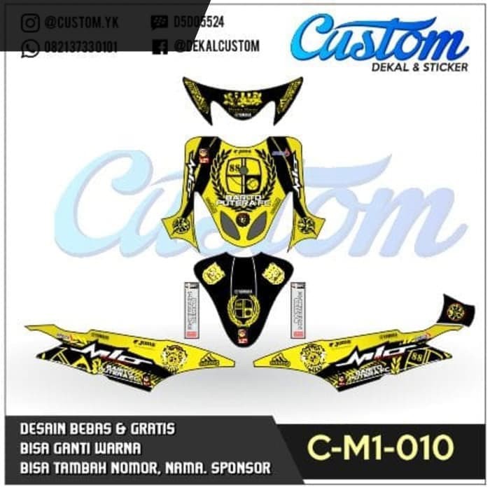 Decal Stiker Motor Mio Sporty Dekal Sticker Football Custom