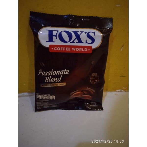 Permen Kopi Fox's Coffe World 90gr