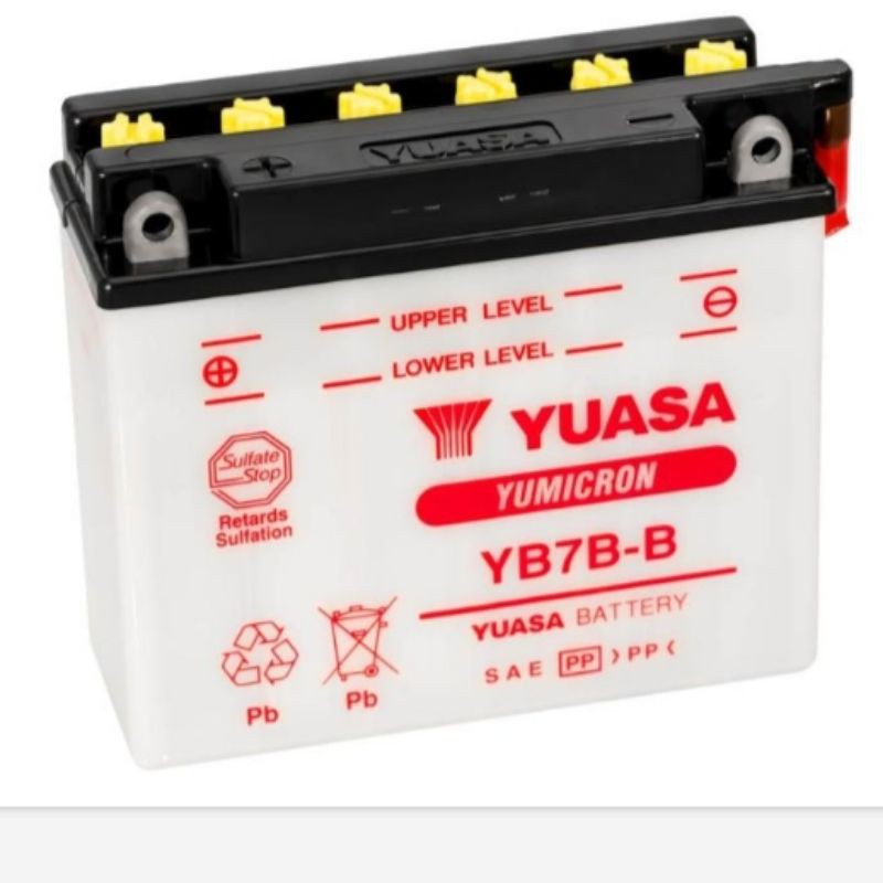 accu / aki motor Tiger Nouvo Scorpio Yuasa basah yb7b-b / yb7b / yb7