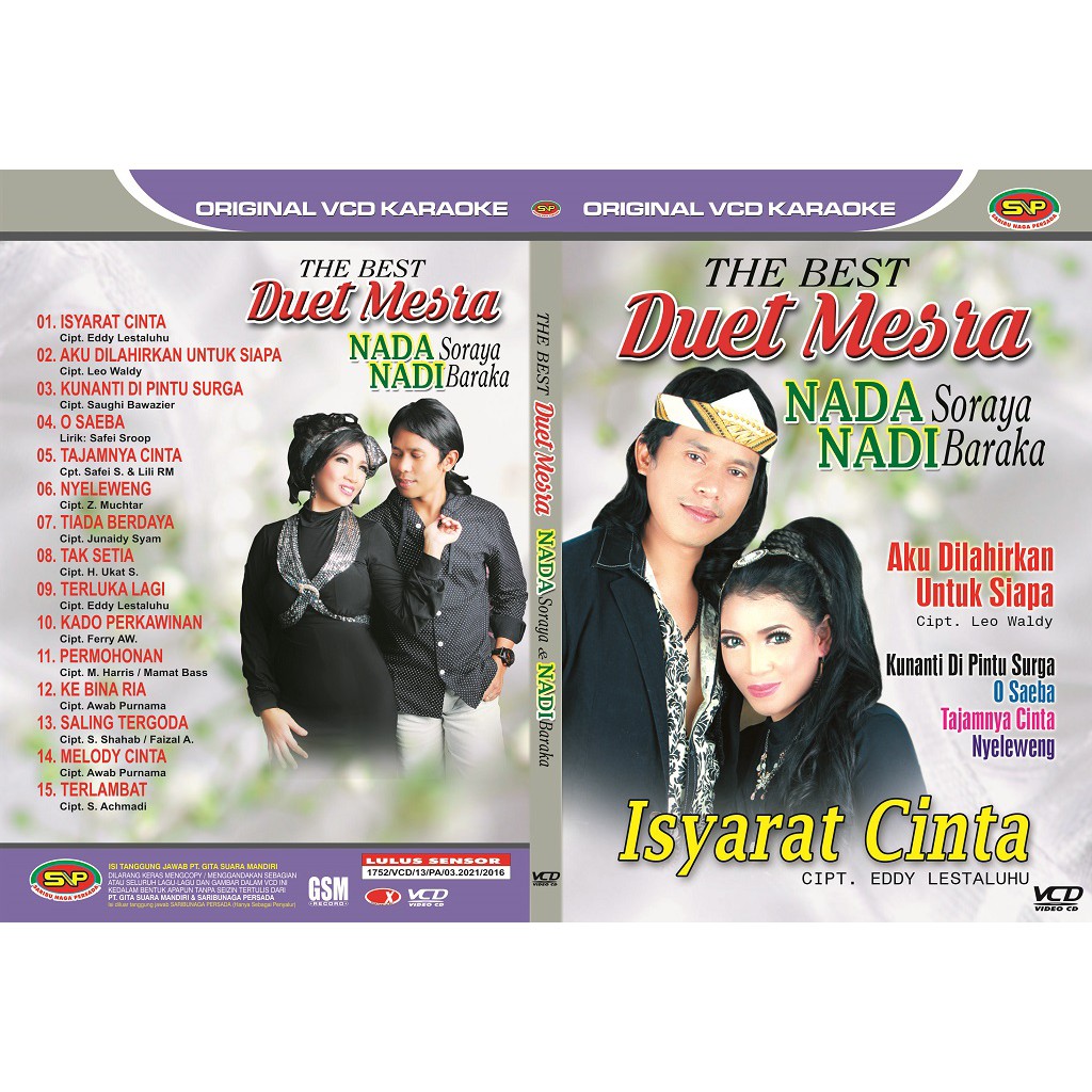 Vcd Original Dangdut Lawas - The Best Duet Mesra Nada Nadi