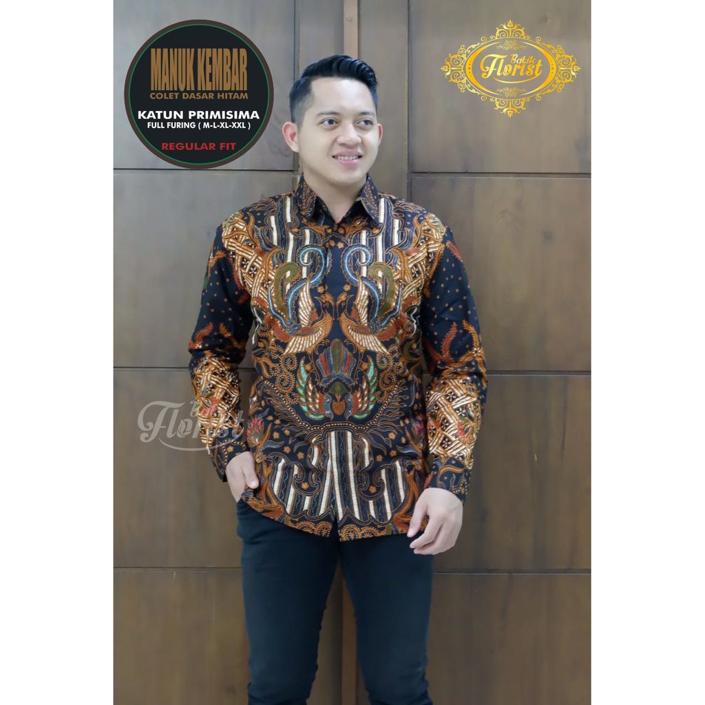 MANUK KEMBAR COLET Kemeja Batik Pria Full Furing Bahan Katun Primisima