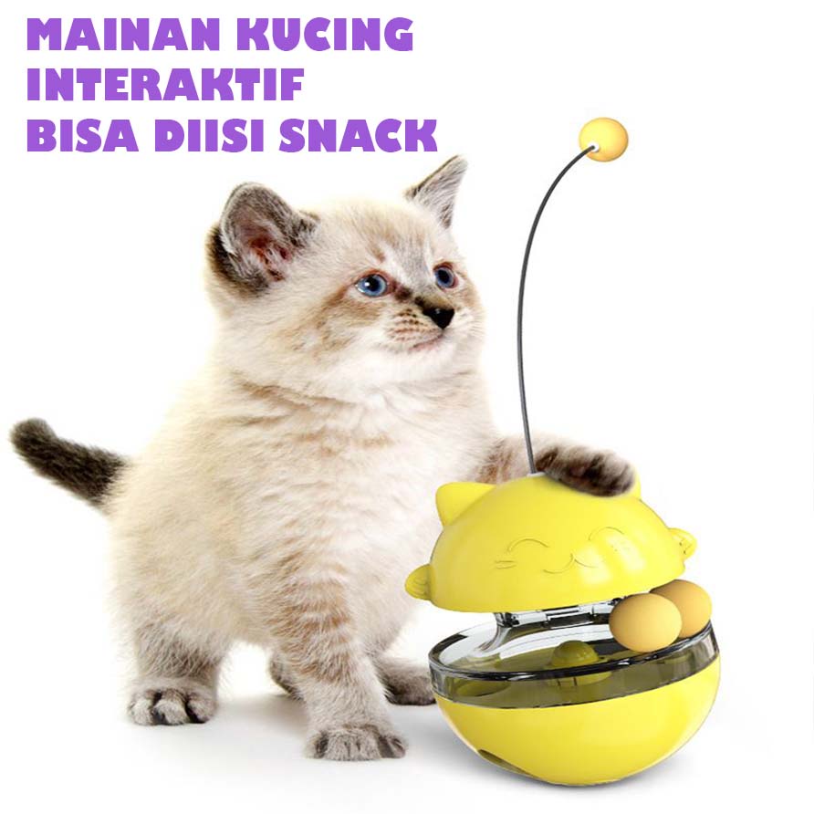 Mainan Kucing Interaktif / Tempat Makan + Main Kucing / Pet Feeder